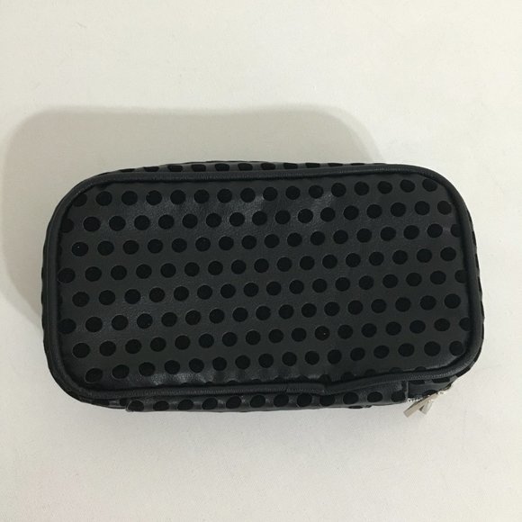Unbranded Handbags - Faux Leather Double Zipper Closure Cosmetic Pouch Case - Rectangular
